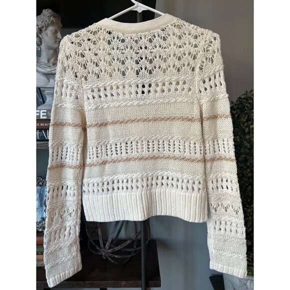 Jonathan Simkhai Joyce Cardigan Bone Multi Womens Size Medium - Picture 9 of 9